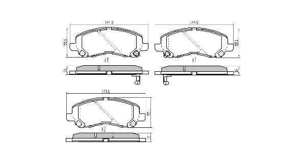 Brake Pad Set, disc brake (FBP-1611)