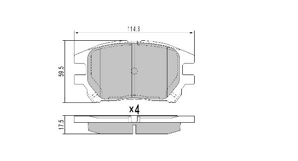 Brake Pad Set, disc brake (FBP-1619)