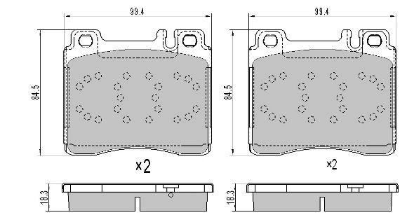 Brake Pad Set, disc brake (FBP-1097)