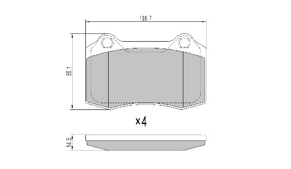 Brake Pad Set, disc brake (FBP-1783)