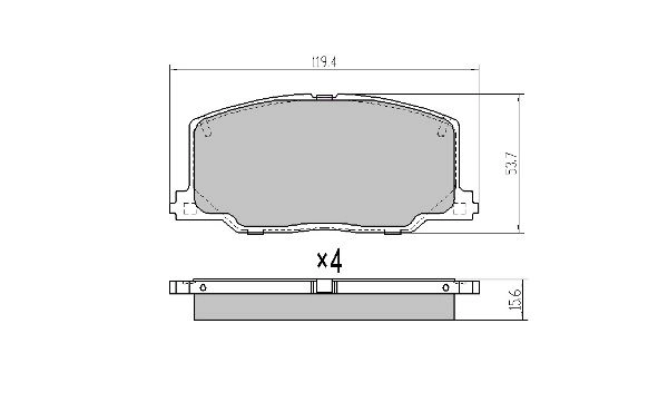 Brake Pad Set, disc brake (FBP-1691)