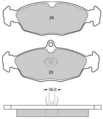 Brake Pad Set, disc brake (FBP-1965)