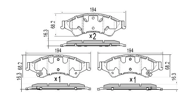 Brake Pad Set, disc brake (FBP-2183)