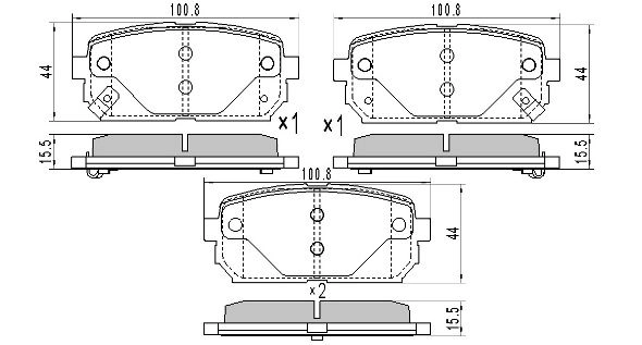 Brake Pad Set, disc brake (FBP-1814)