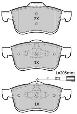 Brake Pad Set, disc brake (FBP-1935)