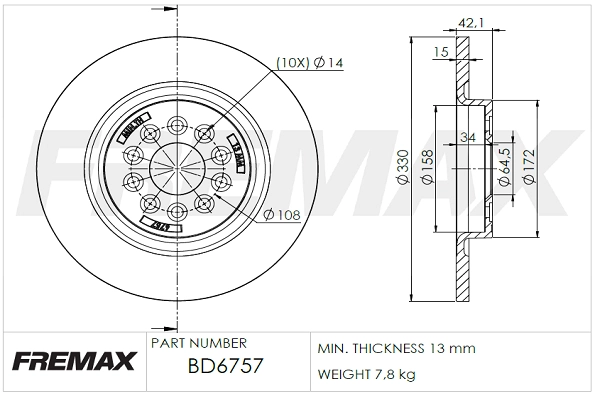 Brake Disc (BD-6757)