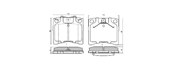 Brake Pad Set, disc brake (FBP-0842)