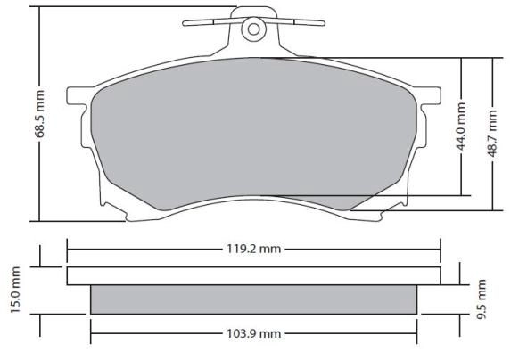Brake Pad Set, disc brake (FBP-1685)