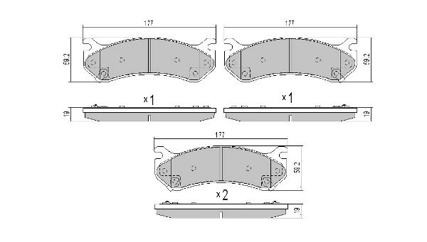 Brake Pad Set, disc brake (FBP-0076)