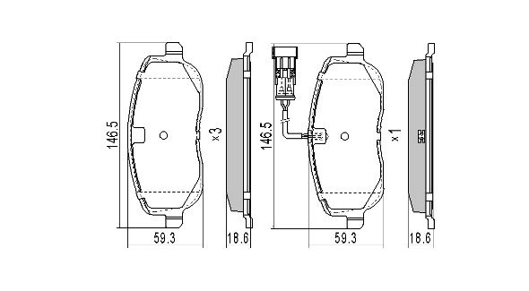 Brake Pad Set, disc brake (FBP-1271)