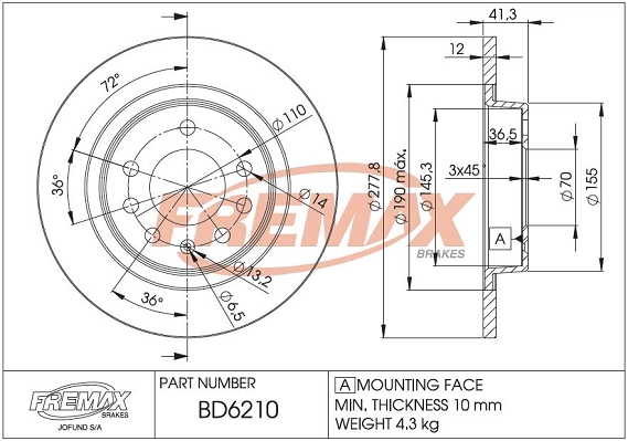 Brake Disc (BD-6210)