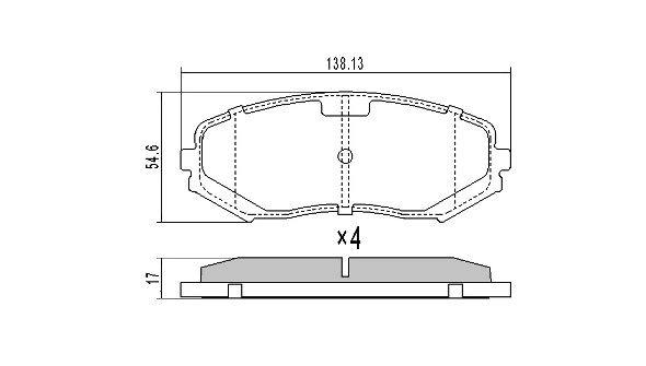 Brake Pad Set, disc brake (FBP-1735)