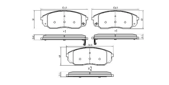 Brake Pad Set, disc brake (FBP-1537)