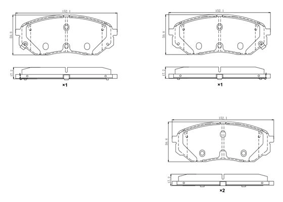 Brake Pad Set, disc brake (FBP-0006)