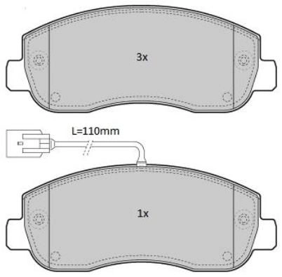 Brake Pad Set, disc brake (FBP-1939)