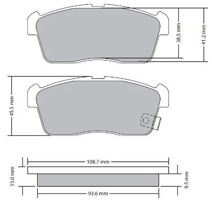 Brake Pad Set, disc brake (FBP-1690)