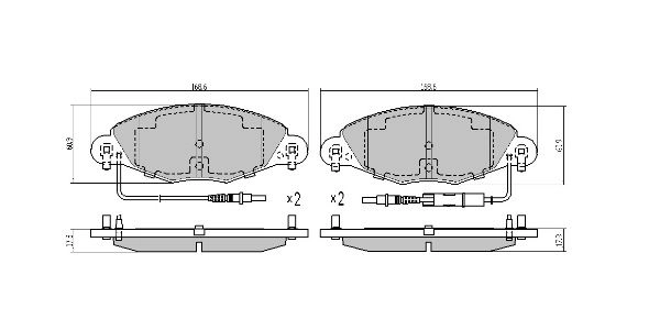 Brake Pad Set, disc brake (FBP-1193)