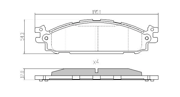 Brake Pad Set, disc brake (FBP-0087)