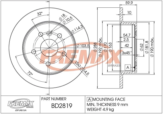 Brake Disc (BD-2819)
