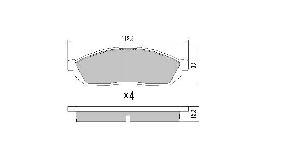 Brake Pad Set, disc brake (FBP-0295)