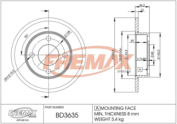 Brake Disc (BD-3635)