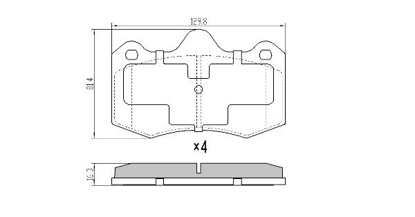 Brake Pad Set, disc brake (FBP-1855)
