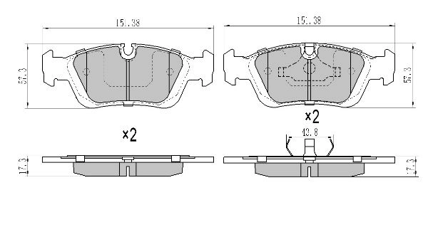 Brake Pad Set, disc brake (FBP-0741)