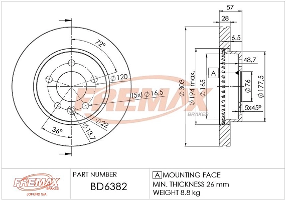 Brake Disc (BD-6382)