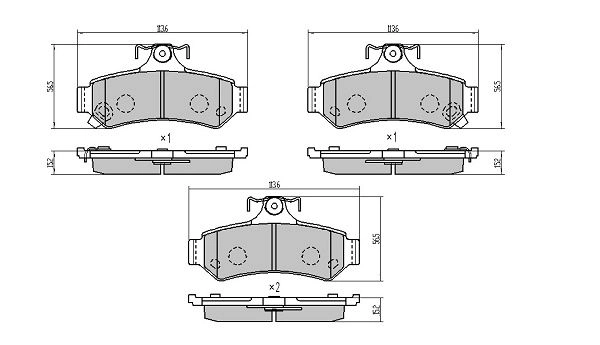 Brake Pad Set, disc brake (FBP-0079)
