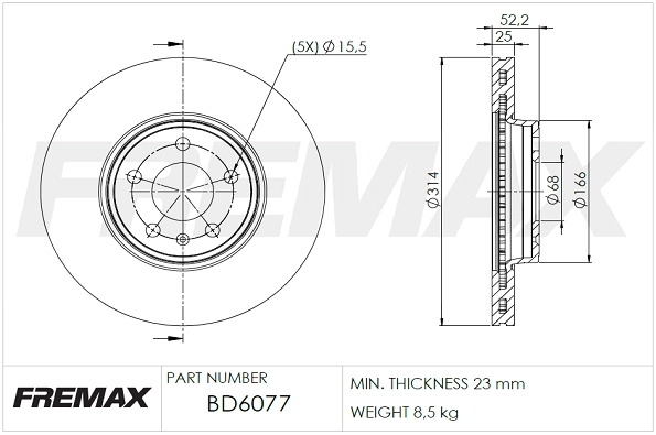 Brake Disc (BD-6077)