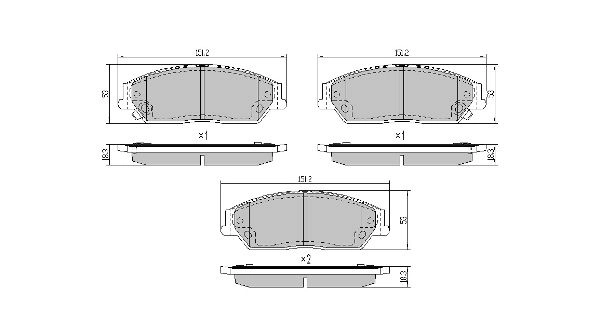 Brake Pad Set, disc brake (FBP-0080)
