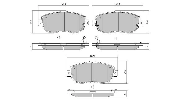 Brake Pad Set, disc brake (FBP-1597)