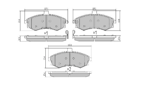 Brake Pad Set, disc brake (FBP-1622)