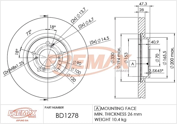 Brake Disc (BD-1278)