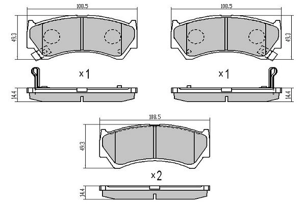 Brake Pad Set, disc brake (FBP-1621)