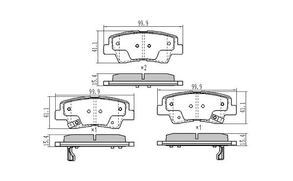Brake Pad Set, disc brake (FBP-1846)