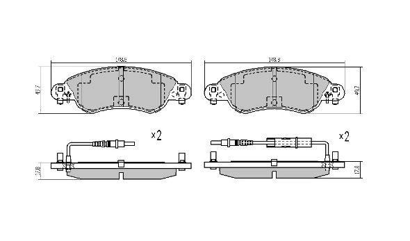 Brake Pad Set, disc brake (FBP-1190)