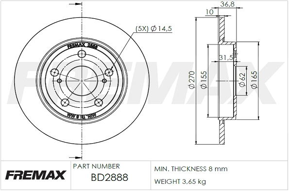 Brake Disc (BD-2888)