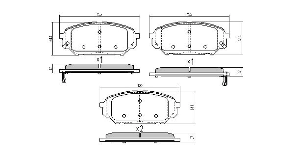 Brake Pad Set, disc brake (FBP-1871)