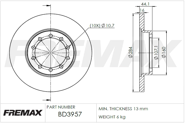 Brake Disc (BD-3957)