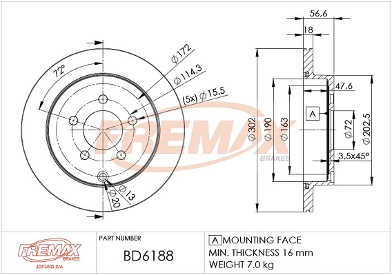 Brake Disc (BD-6188)