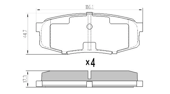 Brake Pad Set, disc brake (FBP-1818)