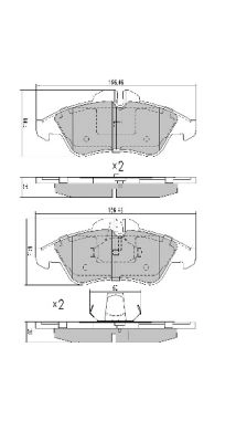Brake Pad Set, disc brake (FBP-1032)