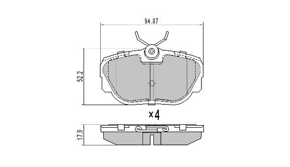 Brake Pad Set, disc brake (FBP-0746)