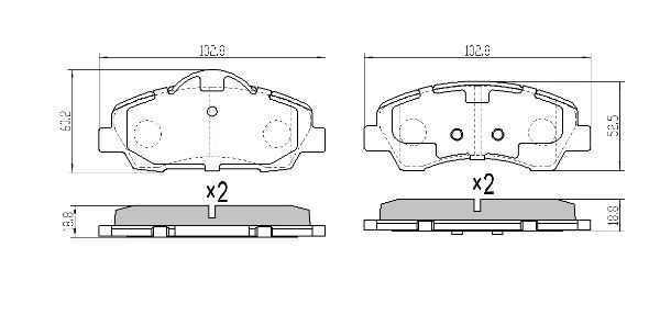 Brake Pad Set, disc brake (FBP-1951)