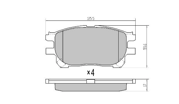 Brake Pad Set, disc brake (FBP-1625)