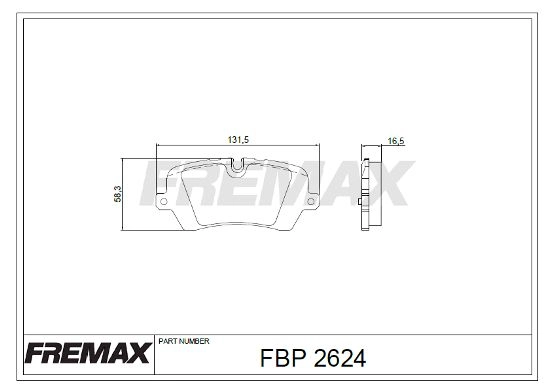 Brake Pad Set, disc brake (FBP-2624)