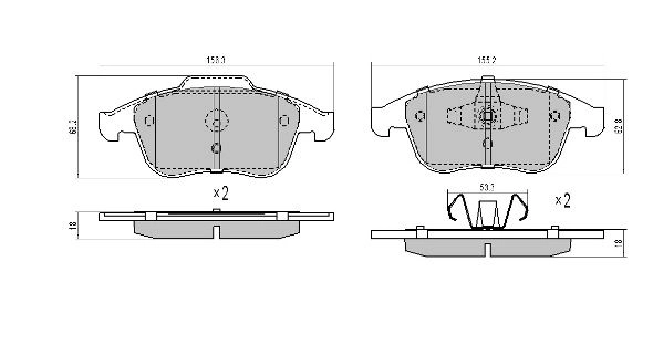 Brake Pad Set, disc brake (FBP-1581)