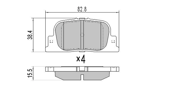 Brake Pad Set, disc brake (FBP-1694)