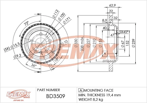 Brake Disc (BD-3509)